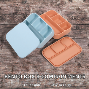 Fiambrera de silicona sin BPA, apto para lavavajillas, microondas, caja de aperitivos para niños, contenedor reutilizable para alimentos para bebés - Product Image 3