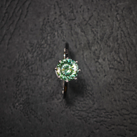 高品质铑镀GRA VVS Moissanite经典时尚925纯银8毫米2CT戒指女男士订婚礼物