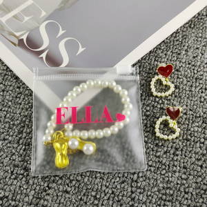 Tùy Chỉnh Đồ Trang Sức Nhỏ Bao Bì Zip Túi Nhựa Matte Dễ Thương Dây Kéo Túi Cho Bông Tai Tái Sử Dụng <span class=keywords><strong>Logo</strong></span> PVC <span class=keywords><strong>Mini</strong></span> <span class=keywords><strong>Ziplock</strong></span> Pouch Túi - Product Image 5