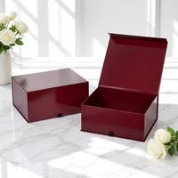 Caja de Regalo Magnética Plegable de Cartón Negro Personalizada de Lujo, Caja de Embalaje Plegable Blanca, Disponible en Stock, MOQ Pequeño de 10 Piezas