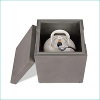 Couverture de réservoir de gaz en béton renforcé de fibres de verre 16,14 po pour foyer au propane, idéale pour patio extérieur, jardin et cour arrière