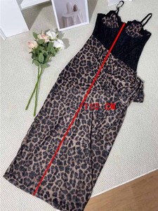 GX965 Boutique de mode 2025 Robe longue sexy à bretelles spaghetti sans manches imprimé léopard Vêtements pour femmes Robe de soirée élégante d'été - Product Image 2