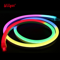 Luz de Neón LED RGB para Exteriores, Tubo de Neón Flexible de 50 Metros, Lámpara de Neón Flexible, Tira de Luz LED de Píxeles SPI Programable WS2811