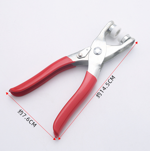 Outils de fabrication de bijoux Pince à œillets de 6mm avec 100 cors d'oeil d'air dorés et argentés pour cuir/ceinture/chiffons - Product Image 3