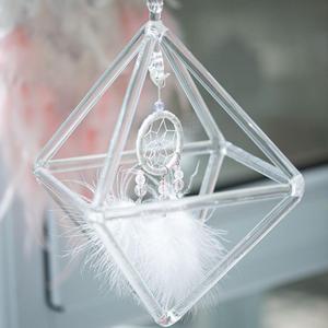 Pyramide chantante en cristal de Merkaba irrégulière de 7 pouces, instrument de vibration sonore de géométrie sacrée pour bain sonore et guérison spirituelle - Product Image 1