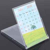 SUNSHING Eenvoudige Insert Menu Fotokalenderhouder Modern Design Plastic Tafelstandaard Acryl A6 Kalenderhouder Bureaustandaard