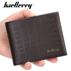 กระเป๋าสตางค์แบบสั้นสำหรับผู้ชาย Baellerry หนัง PU ช่องใส่บัตรหลายช่อง แบบพับสามตอน สีดำและสีน้ำตาลเข้ม ใช้ได้ทุกวัน - Product Image 5