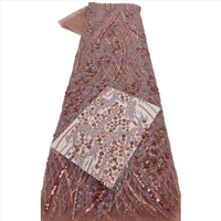 Dentelle en filet 3D de luxe NI.AI, perlée et colorée, pour robes de mariée africaines Asoebi, robes de soirée et de cérémonie