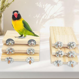 Houten Vogel Kooi Platform Platte Vogels Baars Stand Rechthoek Papegaai Zitstok Voor Vogel Paw Slijpen Valkparkiet Kooi Accessoires - Product Image 3