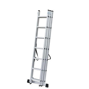 En131, venta al por mayor, <span class=keywords><strong>Escalera</strong></span> telescópica personalizada, <span class=keywords><strong>escalera</strong></span> telescópica <span class=keywords><strong>de</strong></span> <span class=keywords><strong>aluminio</strong></span> <span class=keywords><strong>de</strong></span> 424cm, <span class=keywords><strong>3</strong></span>*7 escalones - Product Image 1
