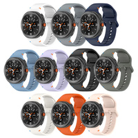 Gelang Jam Tangan Silikon Sport Tanpa Celah, Tali Jam Karet untuk Samsung Watch 8 Classic 46mm, Band untuk Galaxy Watch 9