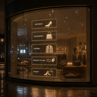 Film d'écran LED transparent pour vitrine de magasin, signalisation numérique