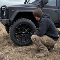 Nouvelles jantes en alliage d'aluminium forgé brossé noir brillant à profil profond de 19 pouces pour berlines Euro Sport