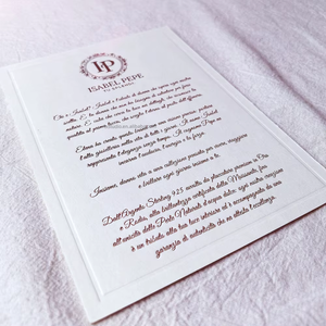 Papier texturé blanc de luxe avec monogramme en cuivre, papeterie personnalisée, papier à lettres avec enveloppe, impression personnalisée en relief - Product Image 2