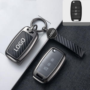 DM nouveau <span class=keywords><strong>Design</strong></span> coque de couverture de clé de voiture en cuir de carbone pour <span class=keywords><strong>Kia</strong></span> Sportage 4 Seltos Sorento Optima <span class=keywords><strong>Niro</strong></span> K2K5 porte-clés accessoires - Product Image 3