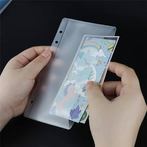 Pochettes de classeur mini A5 A6 A7 transparentes givrées, enveloppes à monnaie à ouverture latérale en plastique PVC, enveloppe budgétaire pour carnet de notes et planificateur - Product Image 2