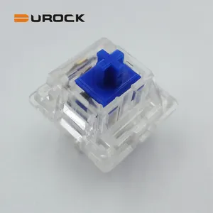 Durock海豚静音直线开关62g镀金弹簧明确住房经典蓝色茎秆机械键盘静音开关