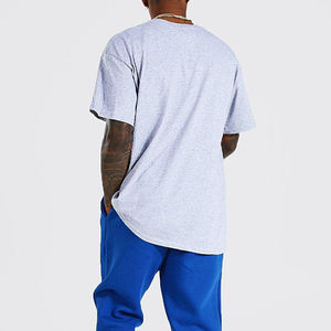 Vente en gros de t-shirts 100% coton surdimensionnés de créateur avec logo personnalisé impression Hip Hop décontractée vêtements grande taille vierges respirants - Product Image 3