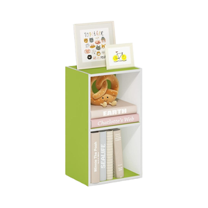 Moderna librería de madera <span class=keywords><strong>verde</strong></span> de 5 cubos, muebles de sala de estar con estilo de panel para uso doméstico - Product Image 6