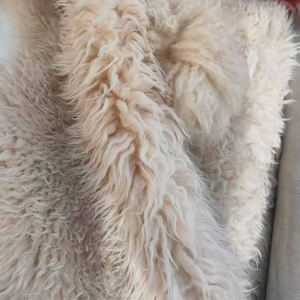 Peau de mouton/agneau en cuir véritable de qualité supérieure pour canapé en fourrure, fauteuil, matériaux de mobilier, fourrure naturelle bouclée 5-8CM, fourrure animale - Product Image 2