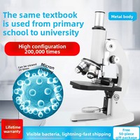 Monocular HD Microscope 200000x Magnification Biology Students Professional Children's Science Laboratory Primary Secondary