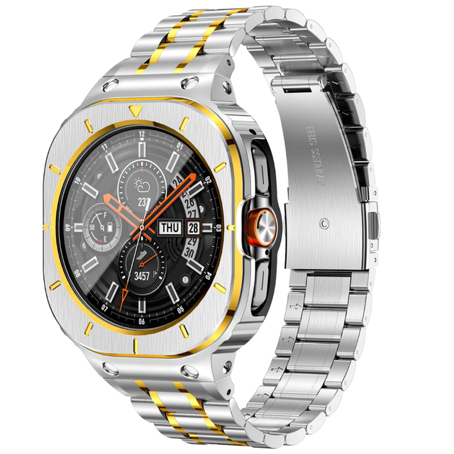 Luxury Stainless Steel Modification Kit Band with Cases Cover for Samsung Galaxy Watch Strap Smart Watch Protector Bumper 47mm