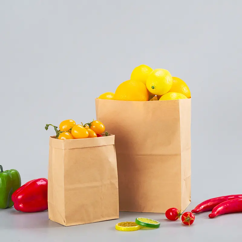 Bolsa de papel desechable a prueba de grasa para revestimiento de alimentos, bolsa de aperitivos para patatas fritas, pollo, carne de pollo, embalaje, bolsa de papel