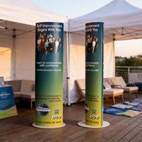 Support d'affichage en carton pliable moderne personnalisé pour la promotion de smartphones, publicité au sol pour la vente au détail, support de bannière enroulable en papier