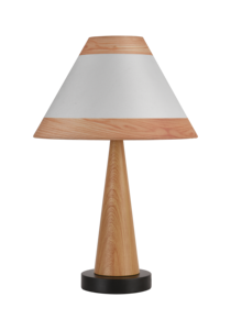Lámpara de mesa moderna de madera con pantalla tipo pagoda E27 LED blanco cálido 2700K para dormitorio - Product Image 5