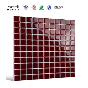 Mosaïque de céramique émaillée en porcelaine <span class=keywords><strong>rouge</strong></span> mat piscine carrée extérieure utiliser des carreaux de <span class=keywords><strong>brique</strong></span> de couleur pure pour la <span class=keywords><strong>cuisine</strong></span> de fond de <span class=keywords><strong>cuisine</strong></span> - Product Image 1
