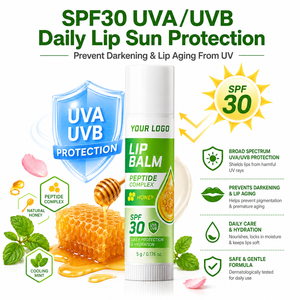 Bálsamo Labial con Péptidos y SPF 30, Nutritivo, Repara Labios Secos y Agrietados, Bálsamo Labial con Miel y Péptidos, ODM OEM, Superventas - Product Image 4