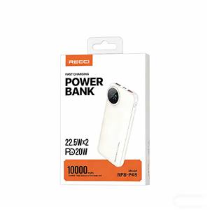 Batterie externe RECCI RPB-P49 20000mAh 22.5W à charge rapide avec affichage numérique et ports multiples pour utilisation en extérieur - Product Image 2