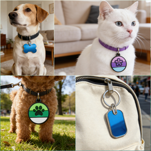Etiquetas de Silicona Personalizadas para Perros y Gatos |   Placas de Identificación para Perros con Código QR Grabable |   Accesorios Personalizados para Collares de Identificación de Mascotas - Product Image 6