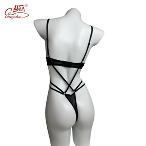Lencería sexy de estilo europeo y americano, ropa de dormir para mujer, ropa interior con diseño hueco, body de alta gama, sujetador. - Product Image 4