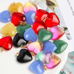 21x23mm coloré cristal verre <span class=keywords><strong>amour</strong></span> coeurs pendentif <span class=keywords><strong>pour</strong></span> la fabrication de bijoux à bricoler soi-même colliers boucles d'oreilles porte-clés accessoires - Product Image 2