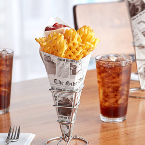 Vente directe <span class=keywords><strong>d</strong></span>'usine Design créatif personnalisé Cône en papier frites de qualité alimentaire - Product Image 4