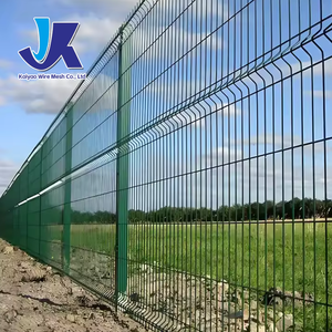 Nhà Máy bán hàng trực tiếp của nhà ngoài trời trang trí mạ kẽm kim loại 3D cong Hàn vườn hàng rào với đào hình bài viết - Product Image 6