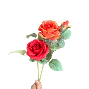 Artisanat Junheyuan, rose artificielle à tige unique, décoration de mariage, arrangement floral, décoration de la maison, fleur de simulation - Product Image 5