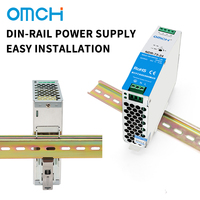 Alimentation à découpage industrielle universelle OMCH NDR-75-12/24/36/48 75W, format DIN Rail mince, entrée 100-240VAC, sortie 12-48VDC 6.3-1.6A
