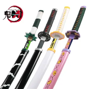 Juguete de katana catanas espada OEM竹木製刀侍刀コスプレ悪魔の剣キメツのやいば