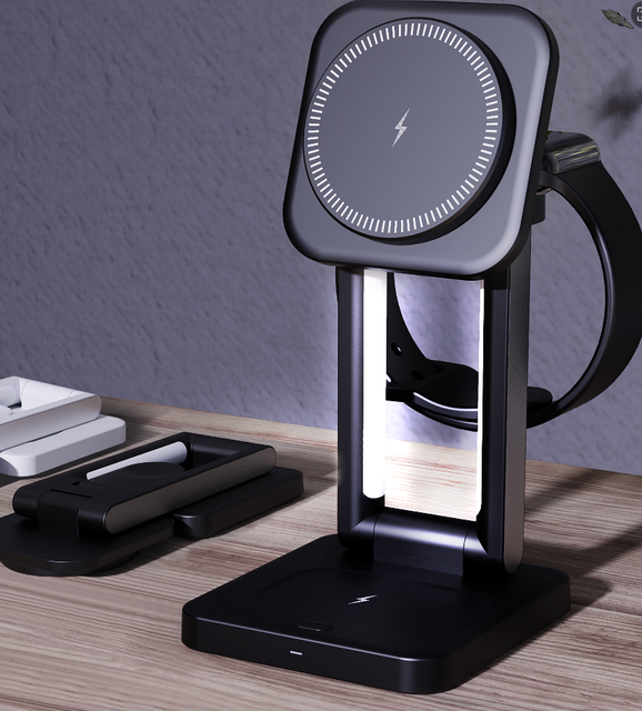 Magnetic Foldable Wireless Charger Stand Holder Convenient Foldable Charging Stand & Holder