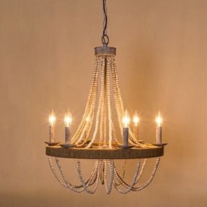 Lampadario <span class=keywords><strong>a</strong></span> <span class=keywords><strong>sospensione</strong></span> rustico americano in legno con perline, LED bianco caldo, semplice per cucina, sala da pranzo, <span class=keywords><strong>camera</strong></span> da <span class=keywords><strong>letto</strong></span> - Product Image 5