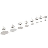Fermoirs, crochets, clous, tiges vierges, attaches, attaches d'oreille, attaches d'oreille pour boucles d'oreilles, fabrication de bijoux DIY, modèle hypoallergénique en acier inoxydable