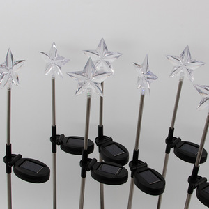 Lampes solaires LED en acrylique Hongyixuan en forme d'étoile pour jardin, imperméables, pour pelouse, allée, décoration paysagère extérieure - Product Image 3
