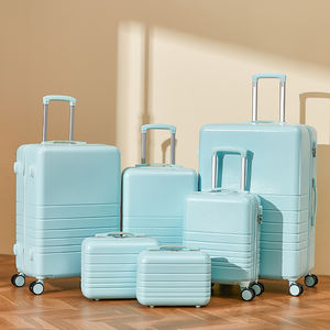 حقائب سفر مخصصة أزرق سماء طقم من 6 قطع حقائب السفر حقائب خارجية ABS مع حقيبة بعجلات دوارة - Product Image 2