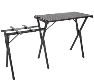2022工厂竹桌烧烤野营厨房烹饪折叠桌折叠桌黑色