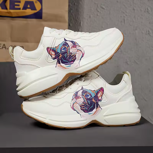 Zapatos de diseñador de lujo para hombre, zapatillas informales con parte superior de cuero genuino, zapatos deportivos con amortiguación de aire para mujer, zapatos deportivos clásicos con suela gruesa de malla iluminada - Product Image 3