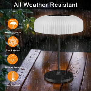 Solar LED Cordless <b>Table</b> Lamp Outdoor Waterproof Portable Touch Dimmable Rechargeable 360 Beam Angle High Brightness Garden - Product Image 4