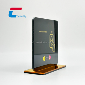Menu <span class=keywords><strong>de</strong></span> table en acrylique double face <span class=keywords><strong>personnalisé</strong></span>, NFC 13,56 MHz, NTAG213 215 216, <span class=keywords><strong>code</strong></span> <span class=keywords><strong>QR</strong></span>, support d'affichage NFC - Product Image 5