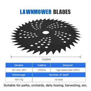ใบมีดสำหรับตัดหญ้า40ฟันเหล็กความเร็วสูงสำหรับกำจัดวัชพืชและเก็บเกี่ยว